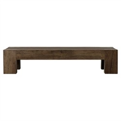 Oliver Rustic Lodge Dark Brown Oak Rectangular Coffee Table