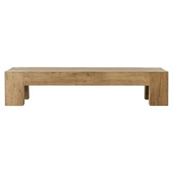 Oliver Rustic Lodge Brown Oak Rectangular Coffee Table