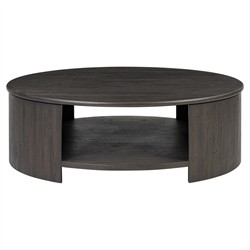 Riacan Modern Classic Black Oak Round Coffee Table