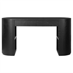 Mars Modern Classic Black Oak Oval Desk
