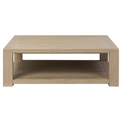Tahoma Modern Classic Bleached Oak Square Coffee Table