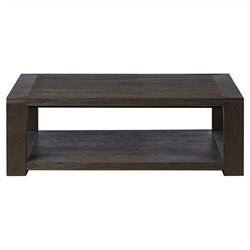Tahoma Modern Classic Dark Brown Oak Square Coffee Table