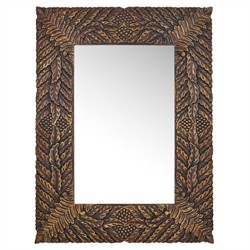 Vittoria Traditional Antique Gold Carved Wood Acanthus Leaf Wall Mirror