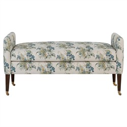 Oxford Blue Sage Linen Bench
