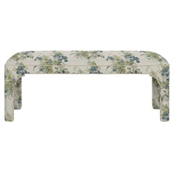 Emerson Blue Sage Linen Bench