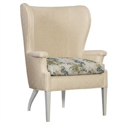 Ralph Blue Sage Linen Wing Chair