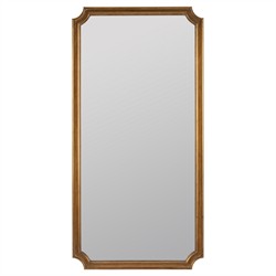 Lior Updated Traditional Antique Gold Beveled Wall Mirror