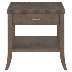 Shara Updated Traditional Brown Oak Square End Table