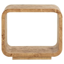 Alder Modern Classic Natural Burl Rectangular End Table