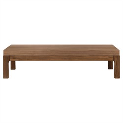 Nery Rustic Lodge Natural Walnut Rectangular Coffee Table