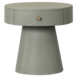 Meredith Modern Classic Sage Green Painted Linen Nightstand