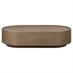Kafta Rustic Lodge Natural Oak Oval Coffee Table