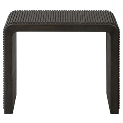 Lana Rustic Lodge Black Oak Wood Rectangular End Table