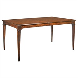 Marseille French Bordeaux Brown Wood Extendable Dining Table - 60-104"