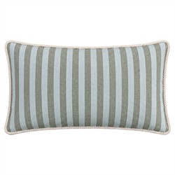Anna Coastal Blue Green Sunbrella Striped Indoor Outdoor Throw