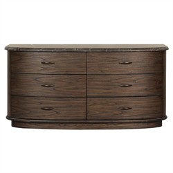 Noelle Modern Classic Light Brown Wood 6 Drawer Double Dresser | Kathy Kuo  Home