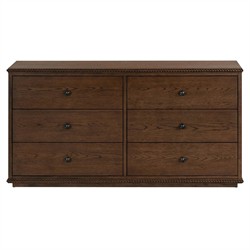 Alaine Modern Classic Dark Brown Walnut Oak Double Dresser | Kathy Kuo Home Alaine Modern Classic Dark Brown Walnut Oak Double Dresser | Kathy Kuo Home
