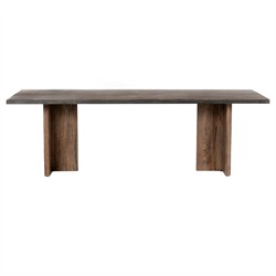 Nora Modern Classic Brown Oak Wood Rectangular Extendable Dining