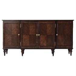 Callow French Country Blue Pine Wood Sideboard Wide (Over 75