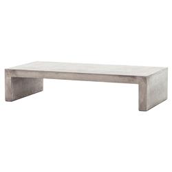 Tricia Industrial Loft Grey Concrete Rectangular Outdoor Coffee Table