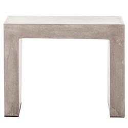 Tricia Industrial Loft Grey Concrete Rectangular Outdoor Side Table
