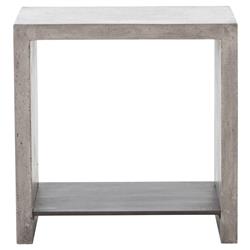 Matthew Industrial Loft Grey Concrete Rectangular Side Table