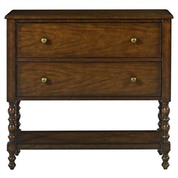 Andrea French Country Dark Brown Oak Wood Chest | Kathy Kuo Home