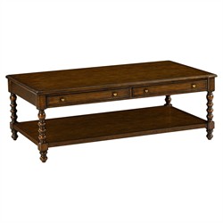 Ayra Mid Century Dusk Brown Oak 2 Tier Rectangular Coffee Table 41