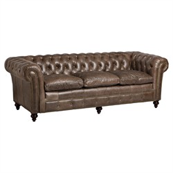 Miko Modern Classic Heirloom Cigar Leather Sofa - 95