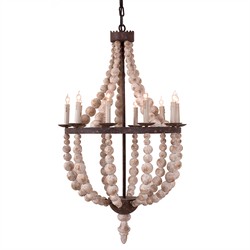 Jocelyn French Country Antique Gold Bulb Chandelier