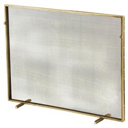 Gita Classic Simple Iron Fireplace Screen - Gold
