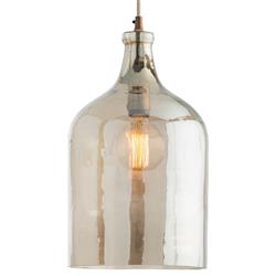Noreen Modern Industrial Smoked Glass Pendant