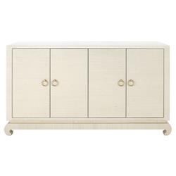 Meredith Regency Natural Grasscloth Chow Cabinet