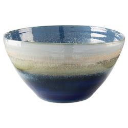 John-Richard Blue Glazed Reactive Ceramic Decorative Bowl