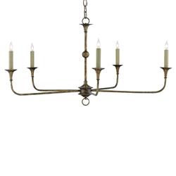Languedoc French Country Bronze Iron Candle Style Chandelier - Small