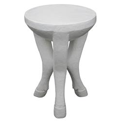Ari Frost White Resin End Table