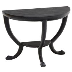 Fersen Black Half Round Demilune Console Table