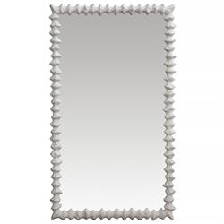 Small Clyde Frost White Wall Mirror - 42H