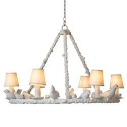 Frost White Bird Chandelier - 30.75D