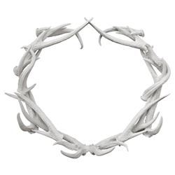 White Antler Wreath - 22.5H