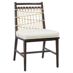 Palecek Pratt Beach Espresso Woven Jute Rope Side Chair