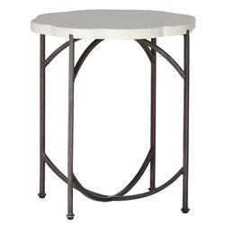Summer Classics Gillian Floral Ivory Iron Outdoor End Table|