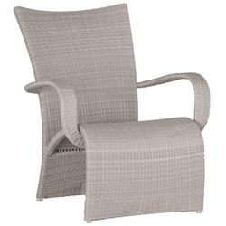 Halo Modern Coastal Oyster Wicker Outdoor Lounge Chair