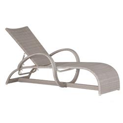 Halo Modern Coastal Classic Outdoor Oyster Wicker Chaise Lounge