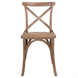 Kate French Country Woven Cane Tan Oak Dining Chair