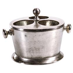 Zac Industrial Loft 10&quot; Silver Aluminum 3 Bottle Wine Holder