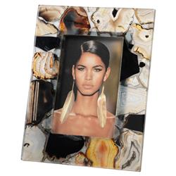 Russell Modern Classic Dark Quartz and Morganite Photo Frame - 4x6