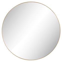Ian Modern Classic Gold Stainless Steel Round Wall Mirror - Large