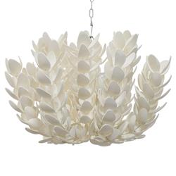 Palecek Coco Magnolia Coastal Beach Hand-Cut Coco Shell Hanging Pendant