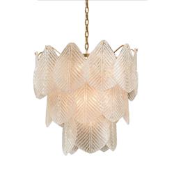 John-Richard Modern Classic Three Layer Frosted Glass Nine Light Chandelier